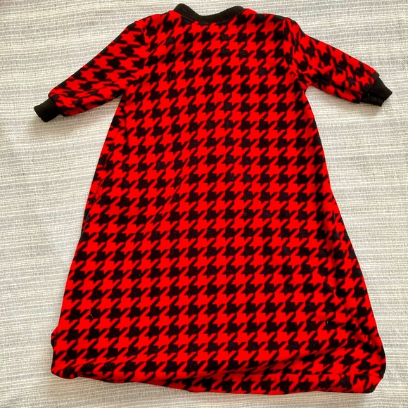 Carter’s Baby Fleece Sleep Sack 0-3M Red Black Houndstooth Cozy Warm - Picture 2 of 3